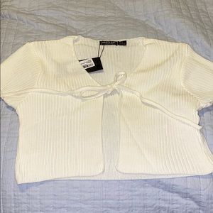 NASTY GAL front tie sweater shirt